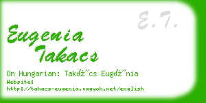 eugenia takacs business card